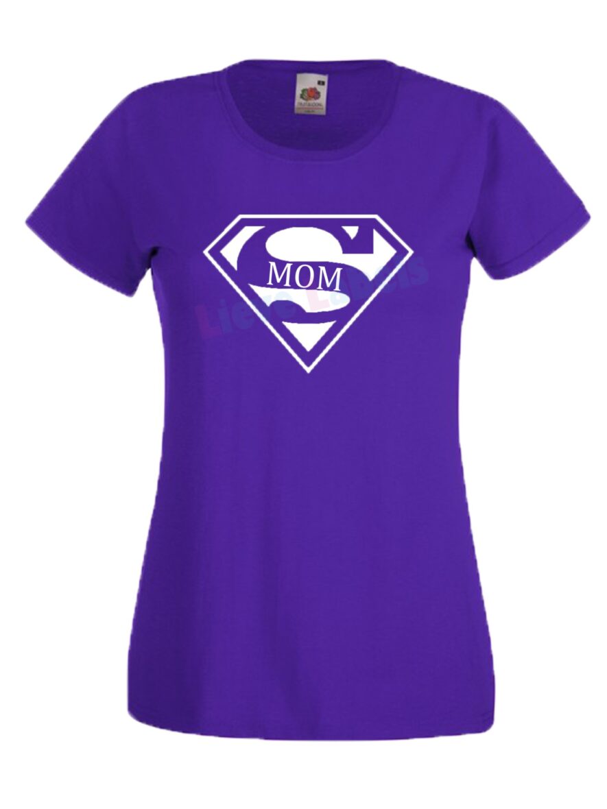 Shirt supermom paars