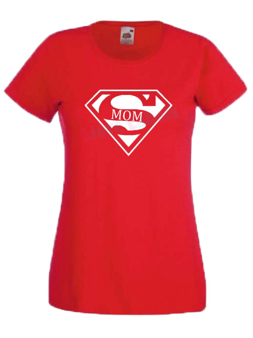 Shirt supermom rood