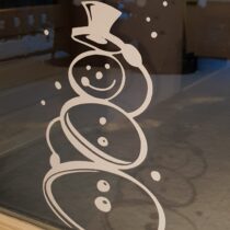 Herbruikbare sticker - Sneeuwpop