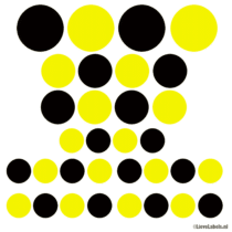 Herbruikbare statische raamstickers - Geel/zwart