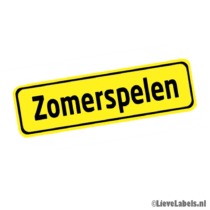 Herbruikbare statische raamsticker - Naamplaat Zomerspelen
