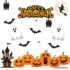 Herbruikbare statische raamstickers - Happy Halloween