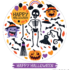 Herbruikbare statische raamstickers - Halloween deursticker