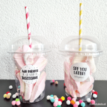 Plastic beker met deksel