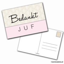 Wenskaart - Bedankt Juf