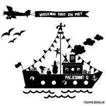 Raamsticker Pakjesboot - herbruikbaar