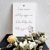 Tekstbord - Lieve mama