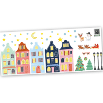 Raamstickers - Kleurrijke Kerst