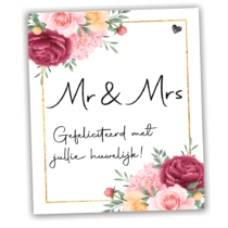 Wijn etiket - Mr & Mrs