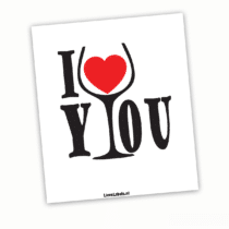 Wijn etiket - I Love you