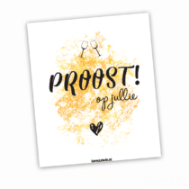 Wijn etiket - Proost op jullie