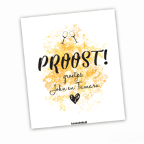 Wijn etiket - Proost gepersonaliseerd