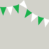 Herbruikbare statische raamsticker - Vlaggenlijn Groen/Wit
