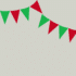 Herbruikbare statische raamsticker - Vlaggenlijn Rood/Groen