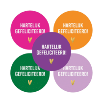 Stickers - Hartelijk Gefeliciteerd | 10 stuks