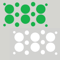 Herbruikbare statische raamsticker - Mix Confetti Groen/Wit
