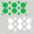 Herbruikbare statische raamsticker - Mix Confetti Groen/Wit