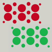 Herbruikbare statische raamsticker - Mix Confetti Rood/Groen