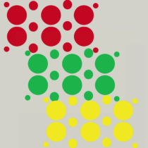 Herbruikbare statische raamsticker - Mix Confetti Rood/Groen/Geel