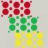 Herbruikbare statische raamsticker - Mix Confetti Rood/Groen/Geel