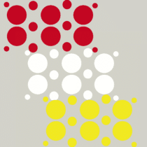 Herbruikbare statische raamsticker - Mix Confetti Rood/Wit/Geel