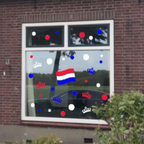 Herbruikbare statische raamstickers - Koningsdag