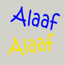 Herbruikbare statische raamsticker - Alaaf Blauw/Geel