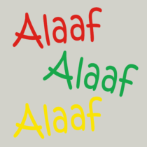 Herbruikbare statische raamsticker - Alaaf Rood/Groen/Geel