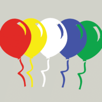 Herbruikbare statische raamsticker - Ballon per kleur