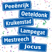 Herbruikbare statische raamsticker - Naamplaat Carnaval