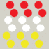 Herbruikbare statische raamsticker - Confetti Rood/Wit/Geel