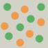 Herbruikbare statische raamsticker - Confetti Groen/Oranje