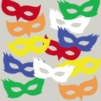 Herbruikbare statische raamsticker - Maskers per kleur