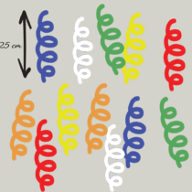 Herbruikbare statische raamsticker - Serpentine per kleur