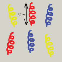 Herbruikbare statische raamsticker - Serpentine Rood/Blauw/Geel