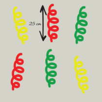 Herbruikbare statische raamsticker - Serpentine Rood/Groen/Geel