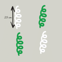 Herbruikbare statische raamsticker - Serpentine Groen/Wit