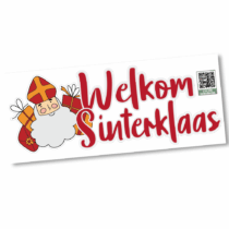 Herbruikbare statische raamsticker - Welkom Sinterklaas