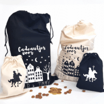 Cadeauzak grachtenpandjes - Sinterklaas ecru