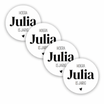 Traktatie sticker met naam