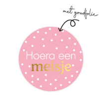Stickers - Hoera een meisje | 10 stuks