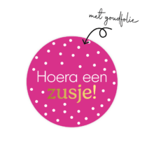 Stickers - Hoera een zusje | 10 stuks