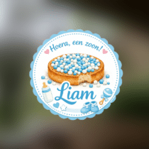 Raamsticker - Beschuit met muisjes | Jongen